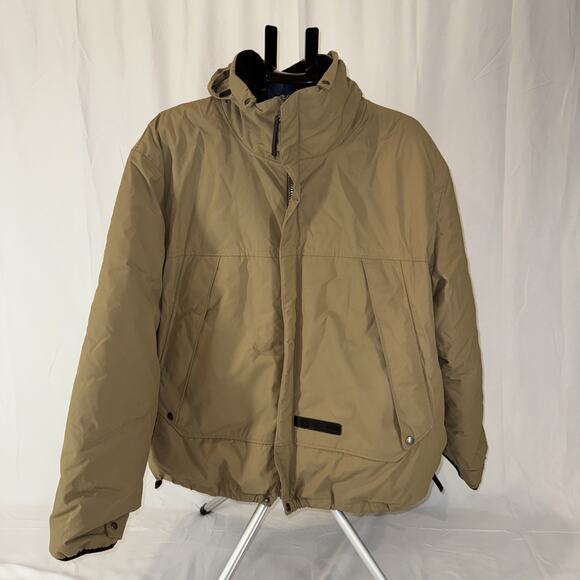 Polo Ralph Lauren Men's Beige Puffer Jacket with Hood Size XL - Picture 1 of 11